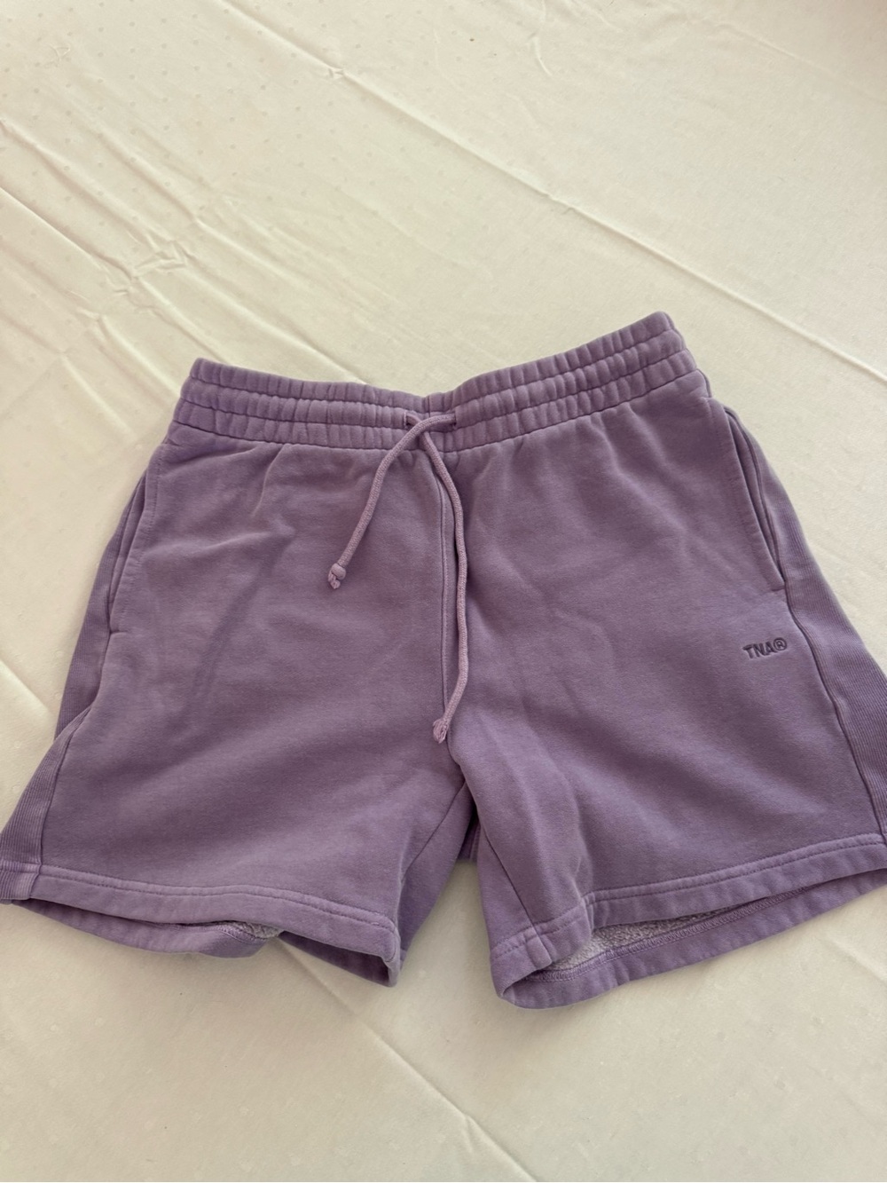 TNA Aritzia Purple Drawstring Athletic Shorts